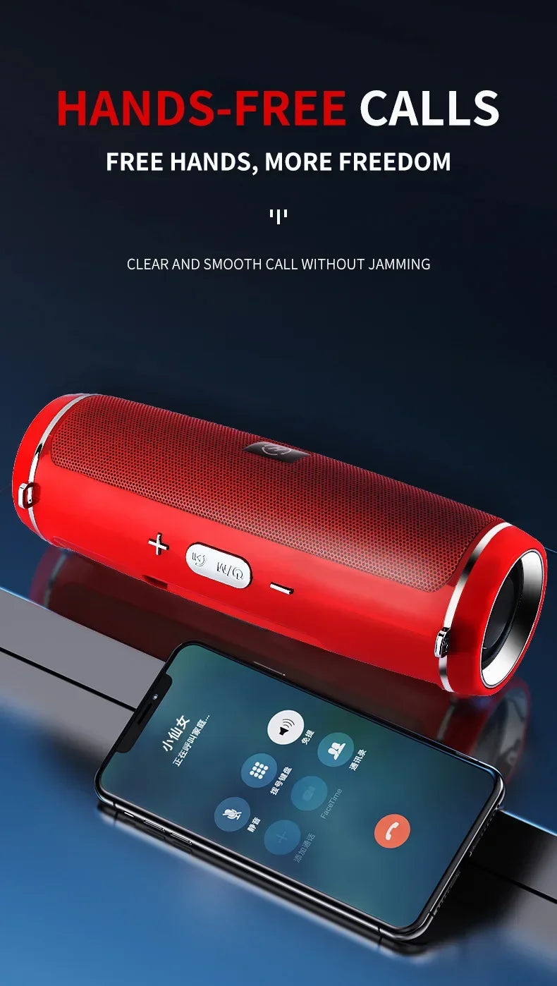 Portable Bluetooth Speakers Mini Wireless High Fidelity Surround Sound Subwoofer Outdoor Waterproof Camping Party Loudspeaker