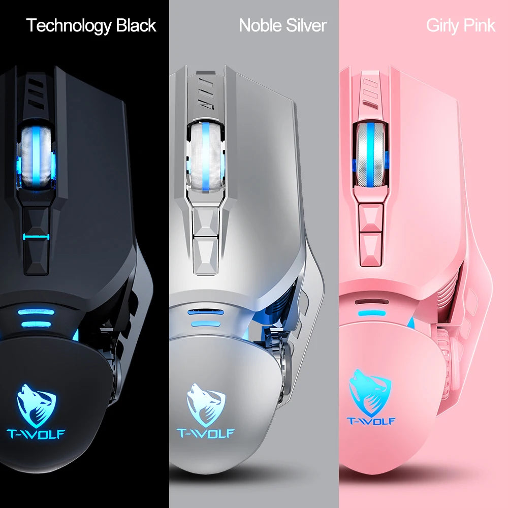 T-WOLF  Mechanical  Gaming Mouse Mechanical Esports Game Wired Backlit Mouse Laptop Suitable for Metal Rollers