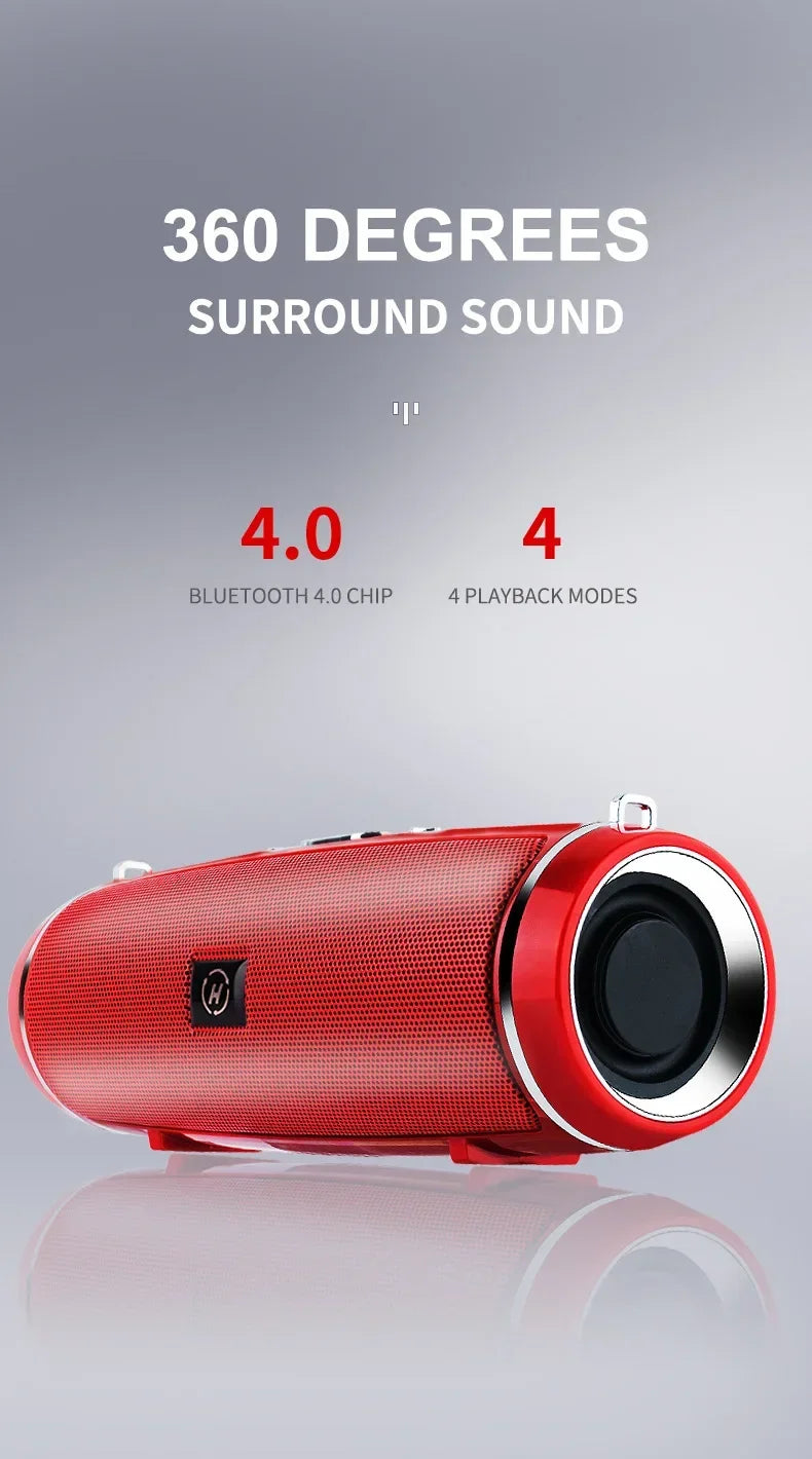 Portable Bluetooth Speakers Mini Wireless High Fidelity Surround Sound Subwoofer Outdoor Waterproof Camping Party Loudspeaker