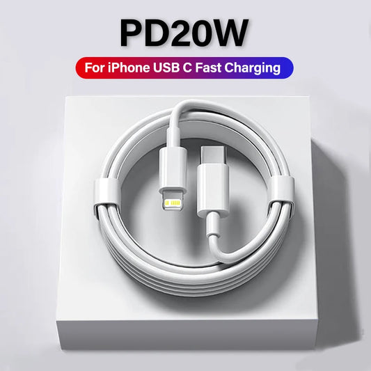 For APPLE PD 20W Fast Charging Cable For iPhone 13 12 11 14 Pro Max Mini USB C Date Cable For 8 Plus XS iPad Charger Accessories