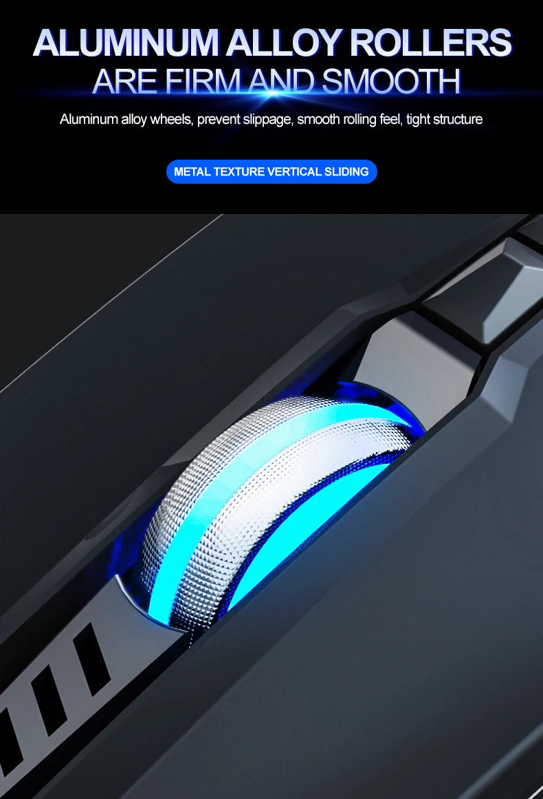 T-WOLF  Mechanical  Gaming Mouse Mechanical Esports Game Wired Backlit Mouse Laptop Suitable for Metal Rollers