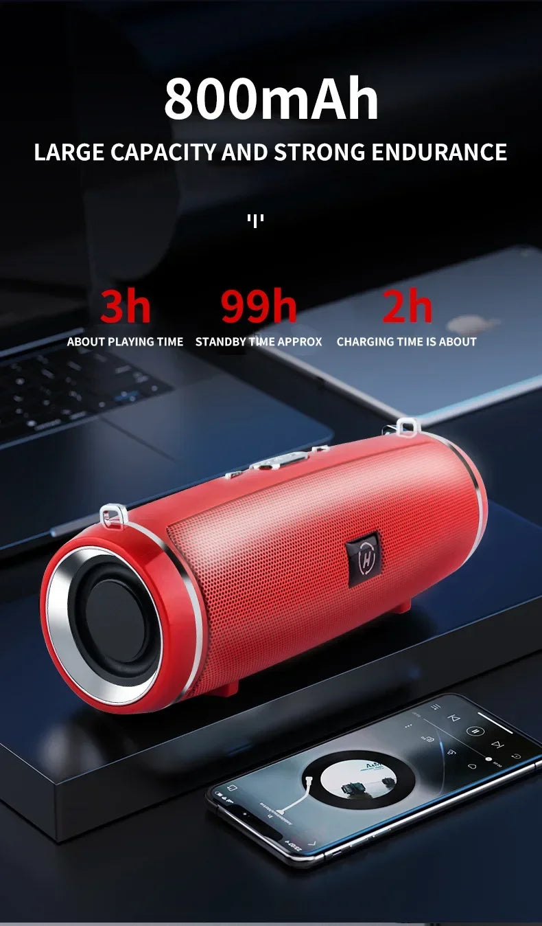 Portable Bluetooth Speakers Mini Wireless High Fidelity Surround Sound Subwoofer Outdoor Waterproof Camping Party Loudspeaker