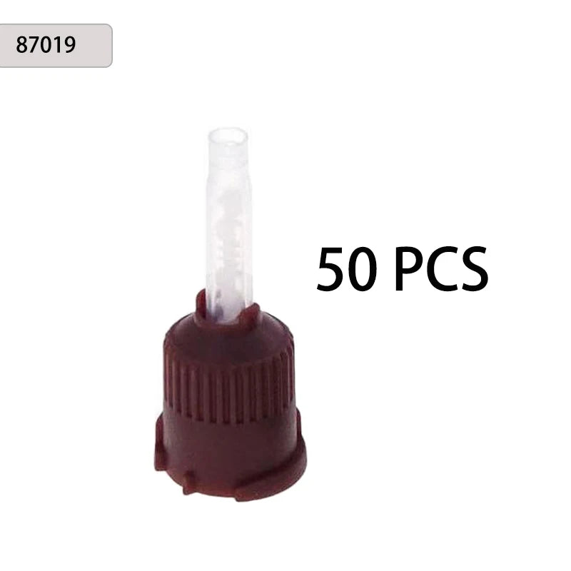 50/100PCS Dental Mixing Tips Silicone Rubber Mixing Tip Dental Impression Materials Mixing Tube Denture Laboratory Color Tubes
