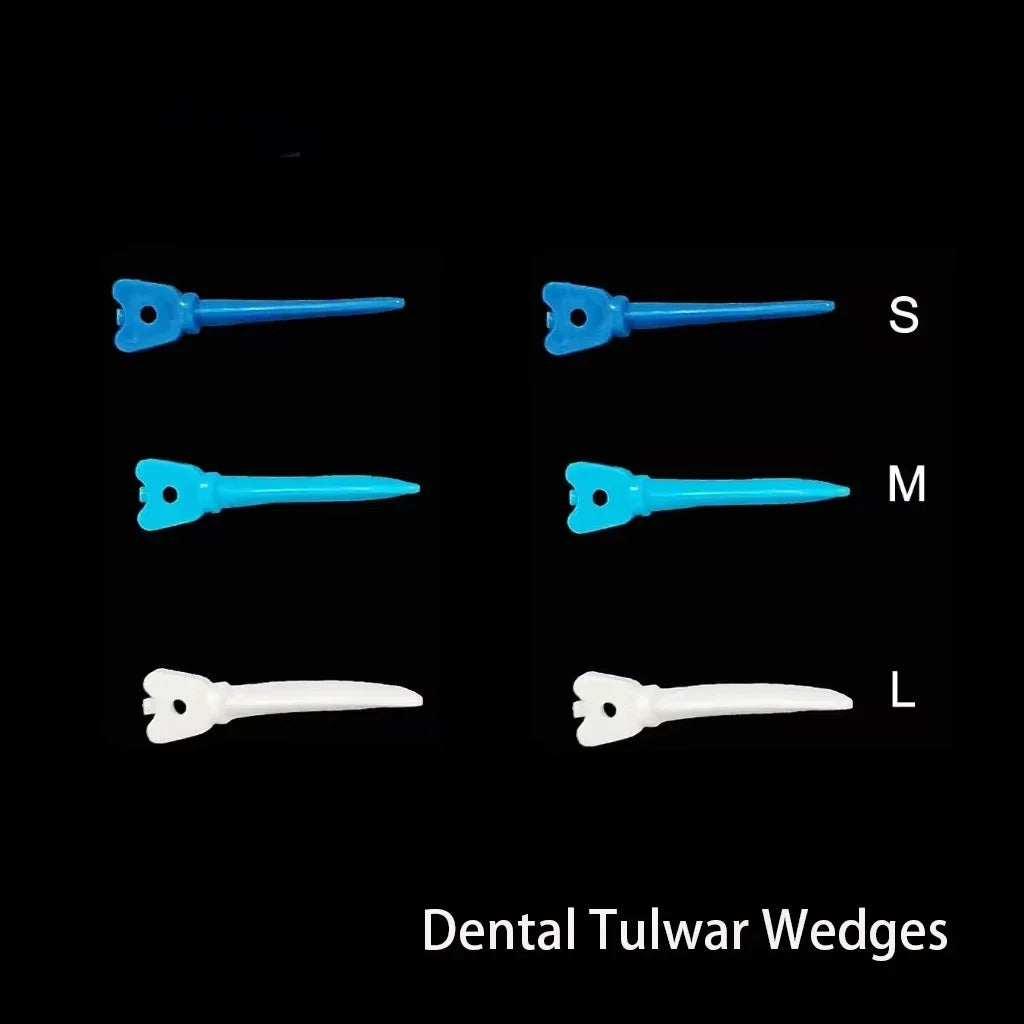 120Pcs Dental Tulwar Wedges Refill Wedge For Sectional Matrix System With Hole Disposable Plastic Wedges S/M/L Dentistry Product