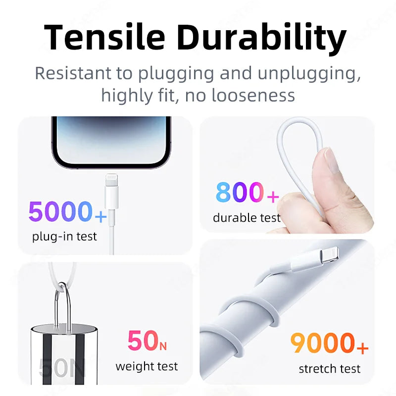 MFI Certification PD 3.0 Type-C to Lighting 20W Fast Charging Cable Charger Data Wire For iPhone 14 13 12 Pro Max iPad AirPods